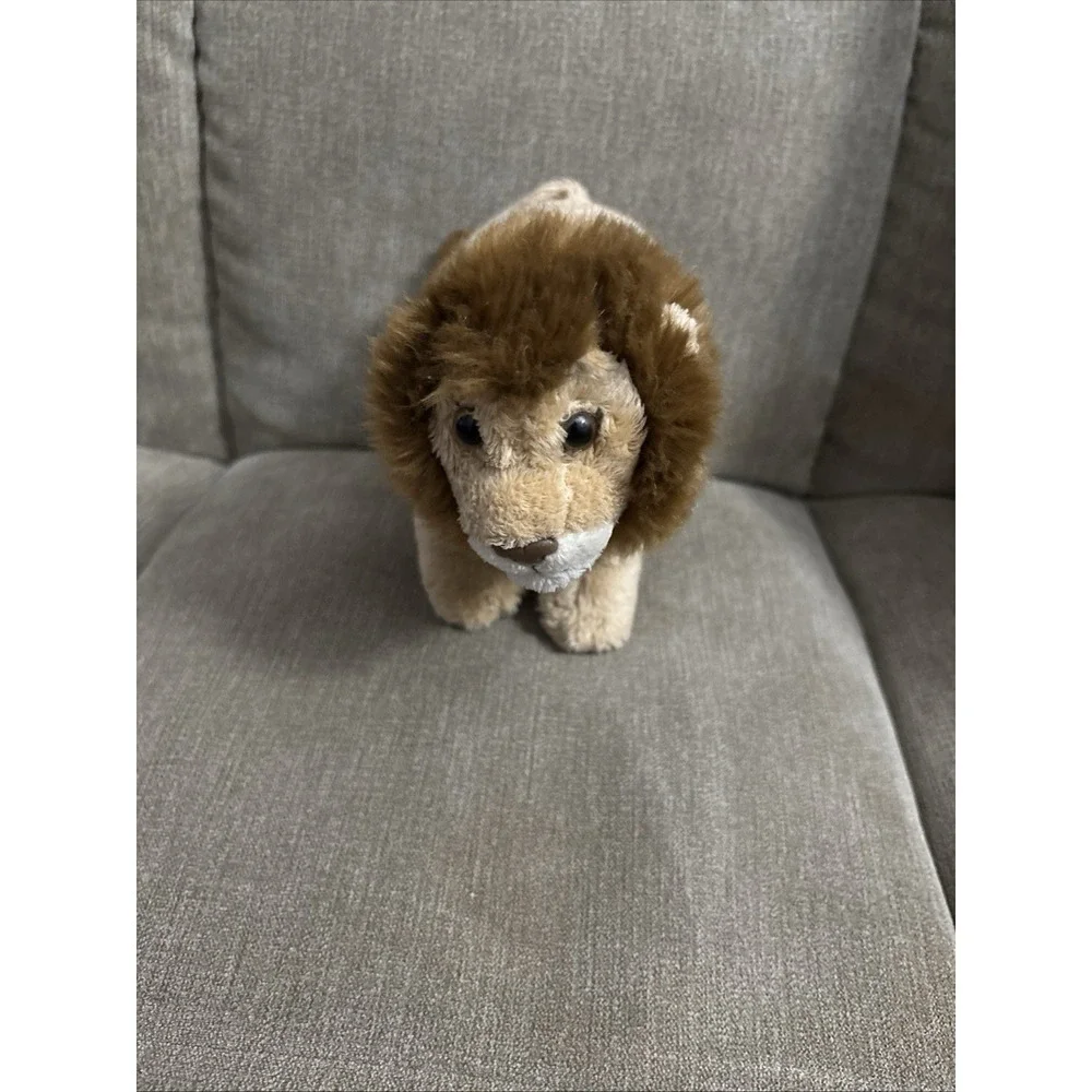 FAO Schwarz Lion Plush Stuffed Animal Brown Wild Cat Cub Cute Soft 8